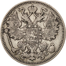 Russia, Nicholas II, 15 Kopeks, 1909, St. Petersburg, Silver, KM:21a.2