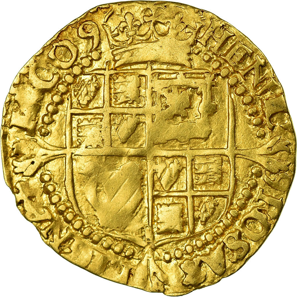 Coin, Great Britain, James I, 1/4 Laurel, 1/4 Laurel, Undated, EF(40-45), Gold