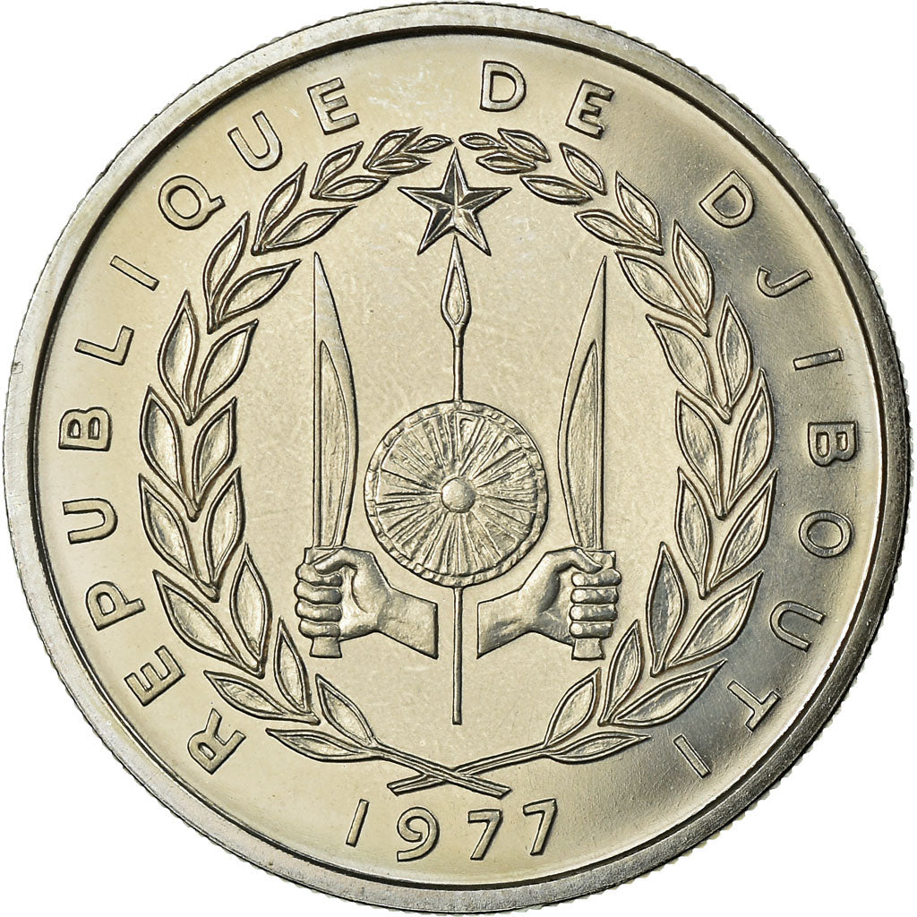 Monnaie, Djibouti, 50 Francs, 1977, ESSAI, SUP+, Cupro-nickel, KM:E6