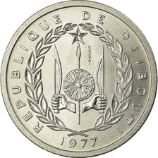 Coin, Djibouti, 2 Francs, 1977, ESSAI, MS(63), Aluminium, KM:E2