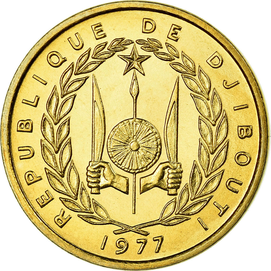 Monnaie, Djibouti, 10 Francs, 1977, ESSAI, SUP+, Bronze-Aluminium, KM:E4
