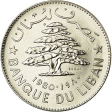 Coin, Lebanon, Livre, 1980, ESSAI, MS(65-70), Nickel, KM:E15