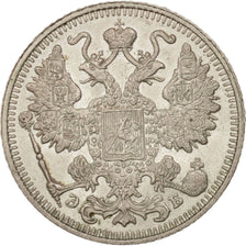 Russia, Nicholas II, 15 Kopeks, 1912, St. Petersburg, BB+, Argento, KM:21a.2
