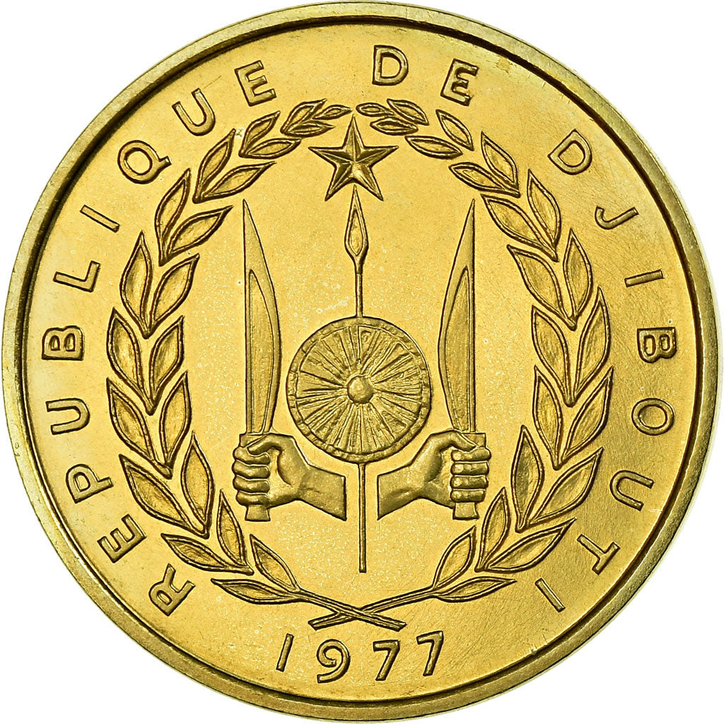 Monnaie, Djibouti, 20 Francs, 1977, Paris, ESSAI, FDC, Aluminum-Bronze, KM:E5
