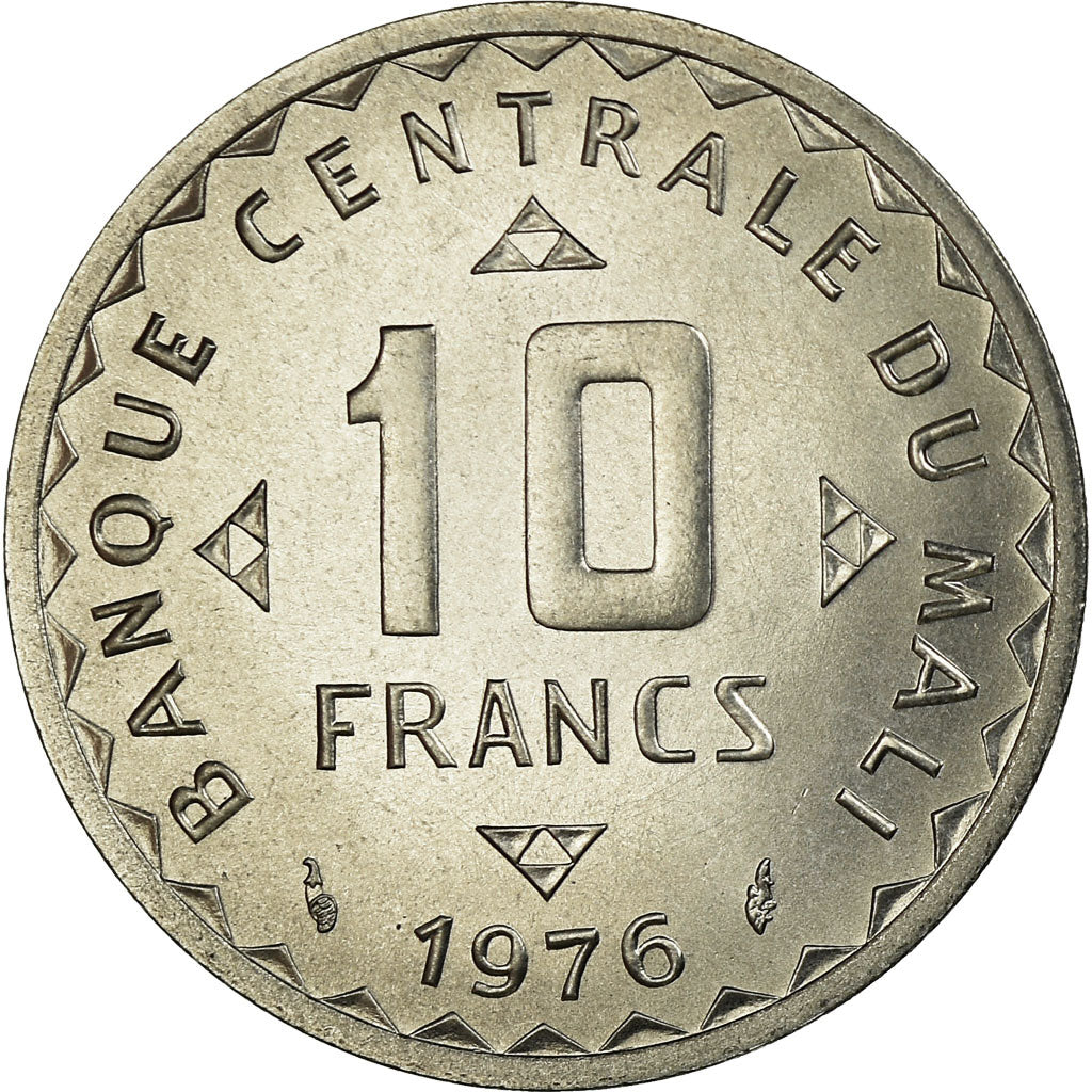 Coin, Mali, 10 Francs, 1976, Paris, ESSAI, MS(63), Aluminum, KM:E3