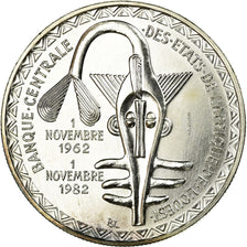 Coin, West African States, 5000 Francs, 1982, ESSAI, MS(60-62), Silver, KM:E13