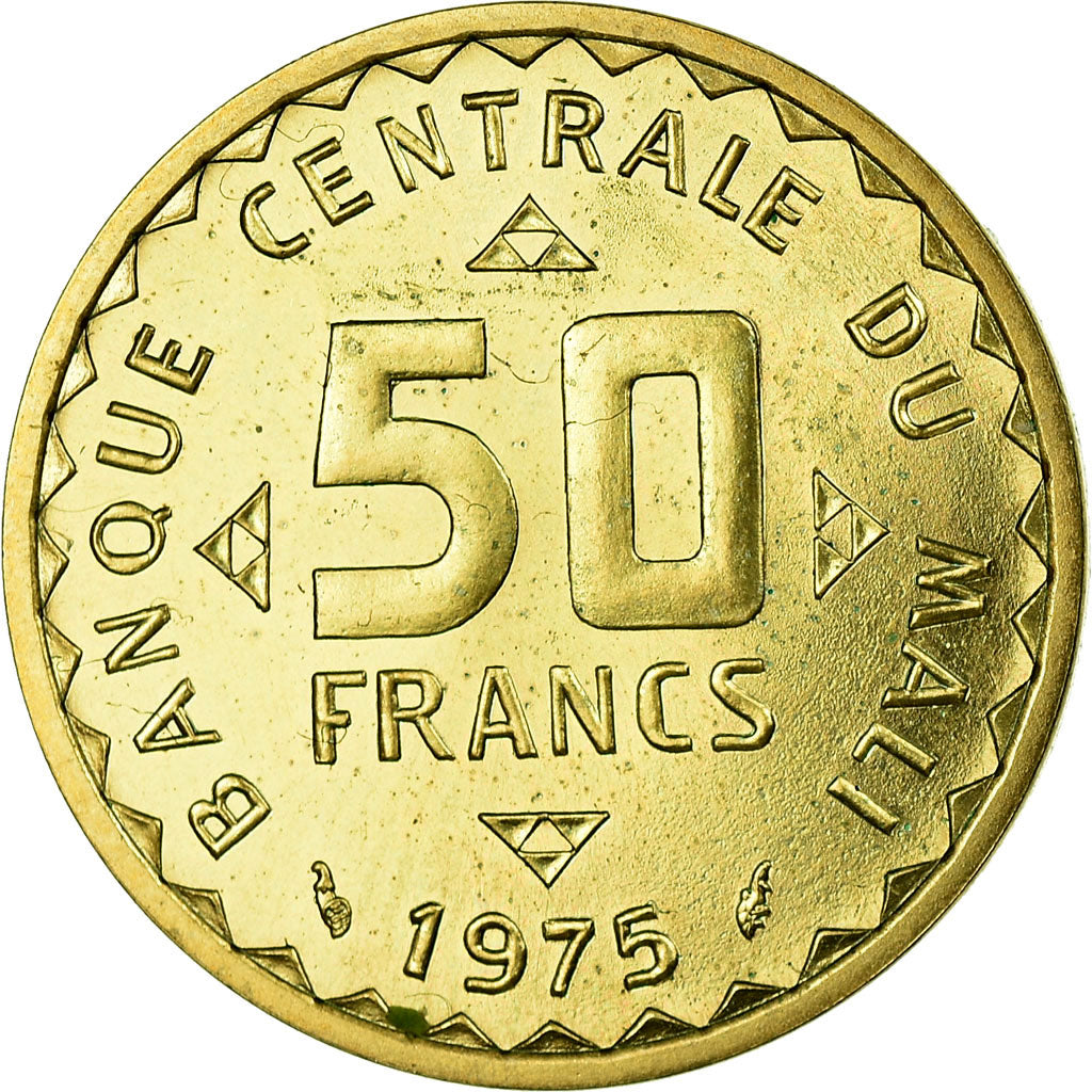 Monnaie, Mali, 50 Francs, 1975, Paris, ESSAI, FDC, Nickel-brass, KM:E1