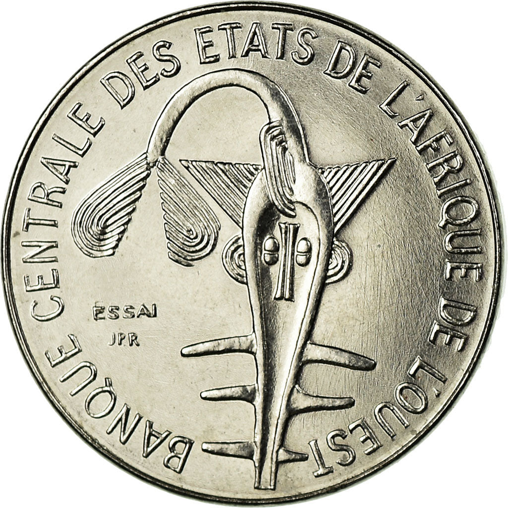 Coin, West African States, Franc, 1976, Paris, ESSAI, MS(63), Steel, KM:E8
