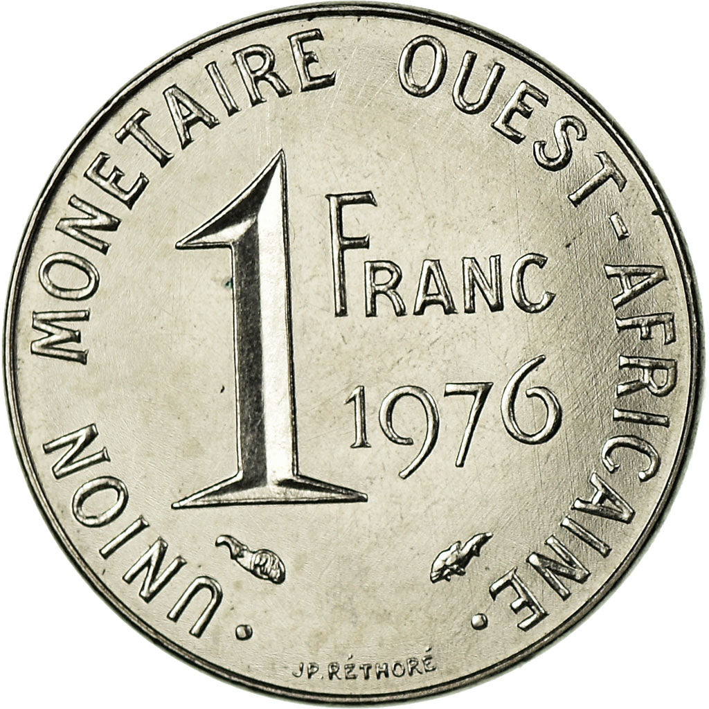 Coin, West African States, Franc, 1976, Paris, ESSAI, MS(63), Steel, KM:E8