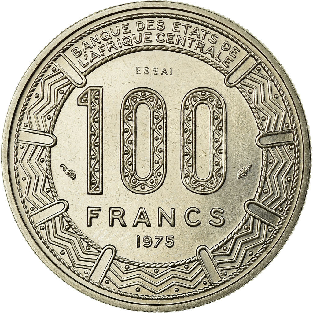 Coin, Gabon, 100 Francs, 1975, Paris, ESSAI, MS(63), Nickel, KM:E6