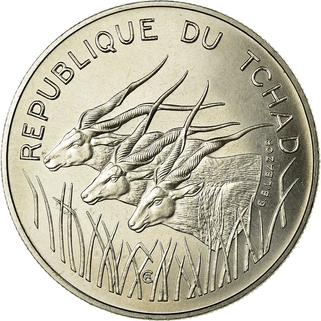 Coin, Chad, 100 Francs, 1975, Paris, ESSAI, MS(63), Nickel, KM:E5