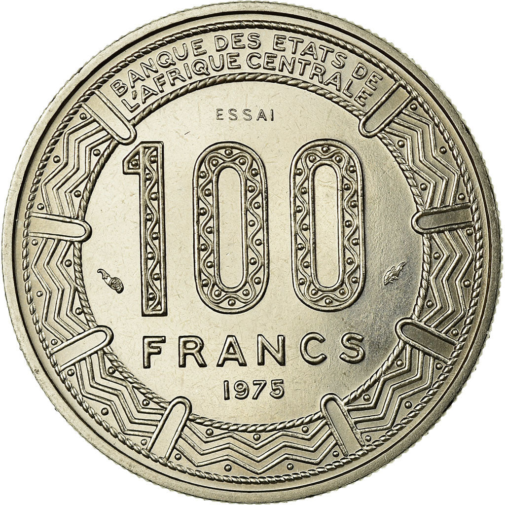 Coin, Chad, 100 Francs, 1975, Paris, ESSAI, MS(63), Nickel, KM:E5
