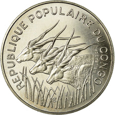 Coin, Congo Republic, 100 Francs, 1975, Paris, MS(63), Nickel, KM:E3