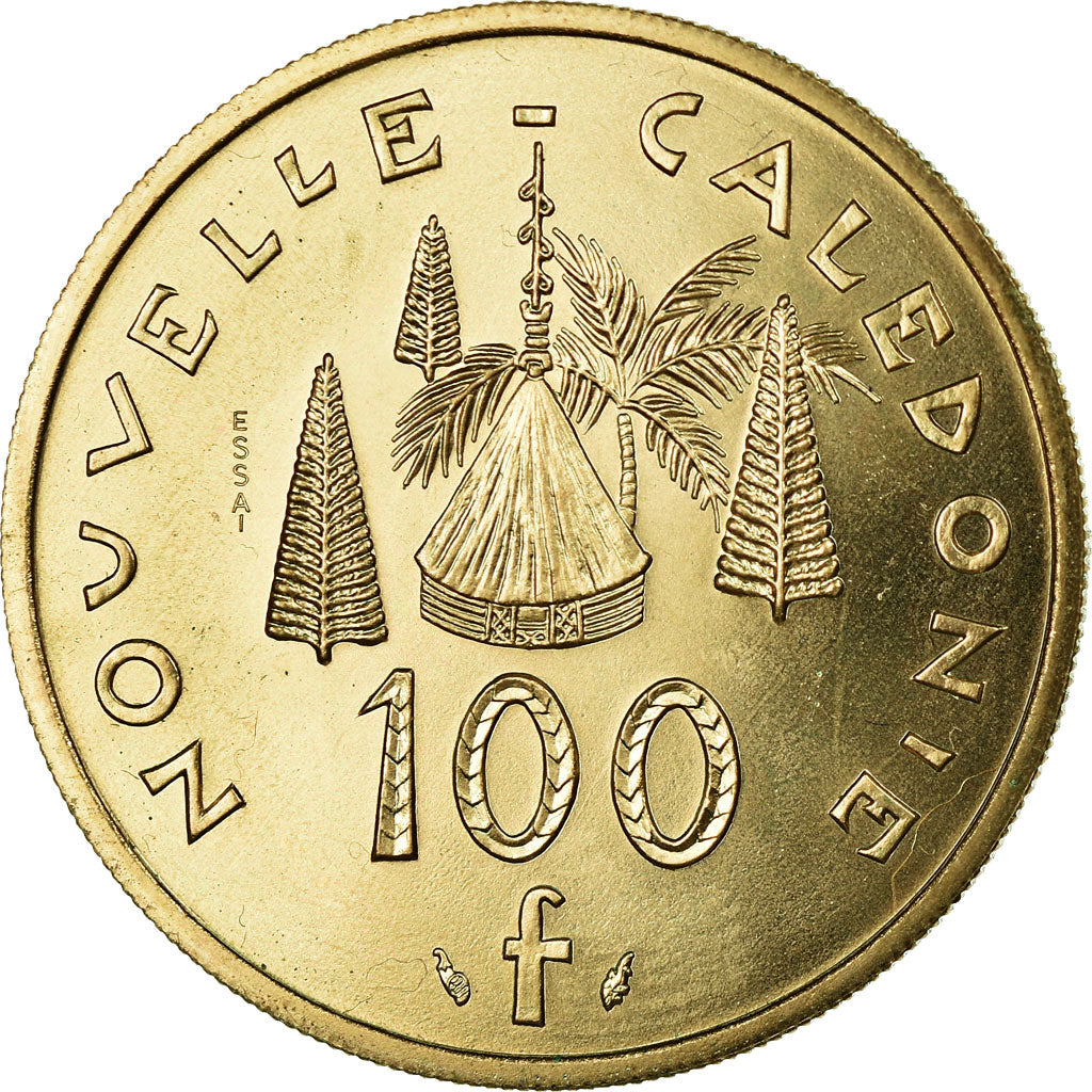 Coin, New Caledonia, 100 Francs, 1976, Paris, ESSAI, MS(60-62), Nickel-Bronze