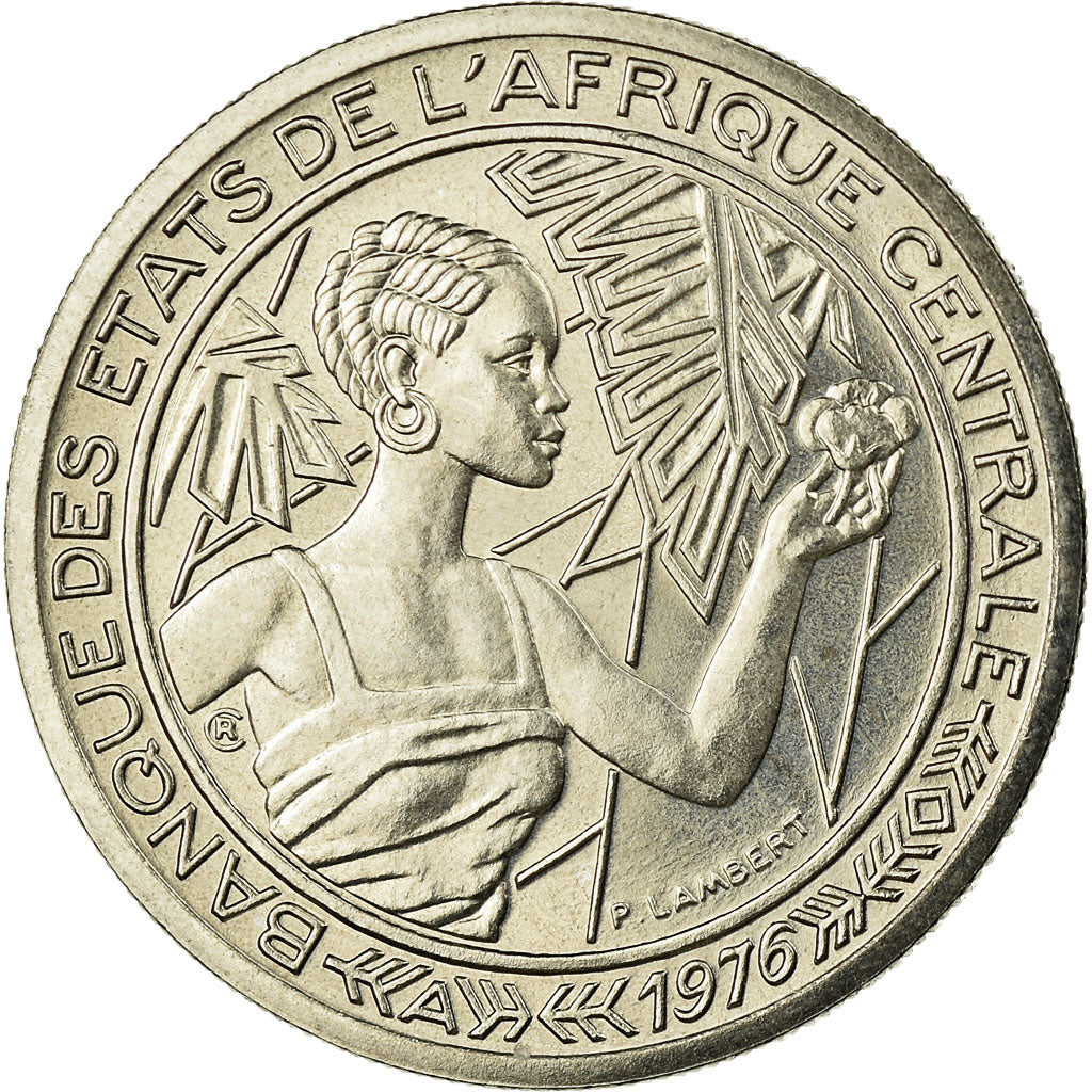 Coin, Central African States, 500 Francs, 1976, Paris, ESSAI, MS(63), Nickel