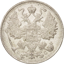 Russia, Nicholas II, 15 Kopeks, 1915, Petrograd, Silver, KM:21a.3
