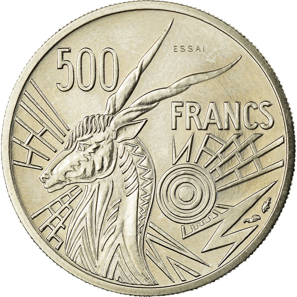 Coin, Central African States, 500 Francs, 1976, Paris, ESSAI, MS(65-70), Nickel