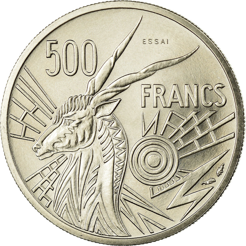 Coin, Central African States, 500 Francs, 1976, Paris, ESSAI, MS(63), Nickel