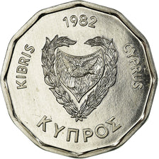 Coin, Cyprus, 5 Mils, 1982, MS(65-70), Aluminum, KM:50.2