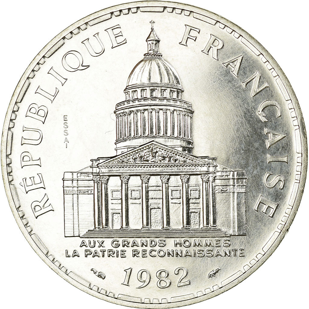Coin, France, Panthéon, 100 Francs, 1982, Pessac, ESSAI, MS(63), Silver