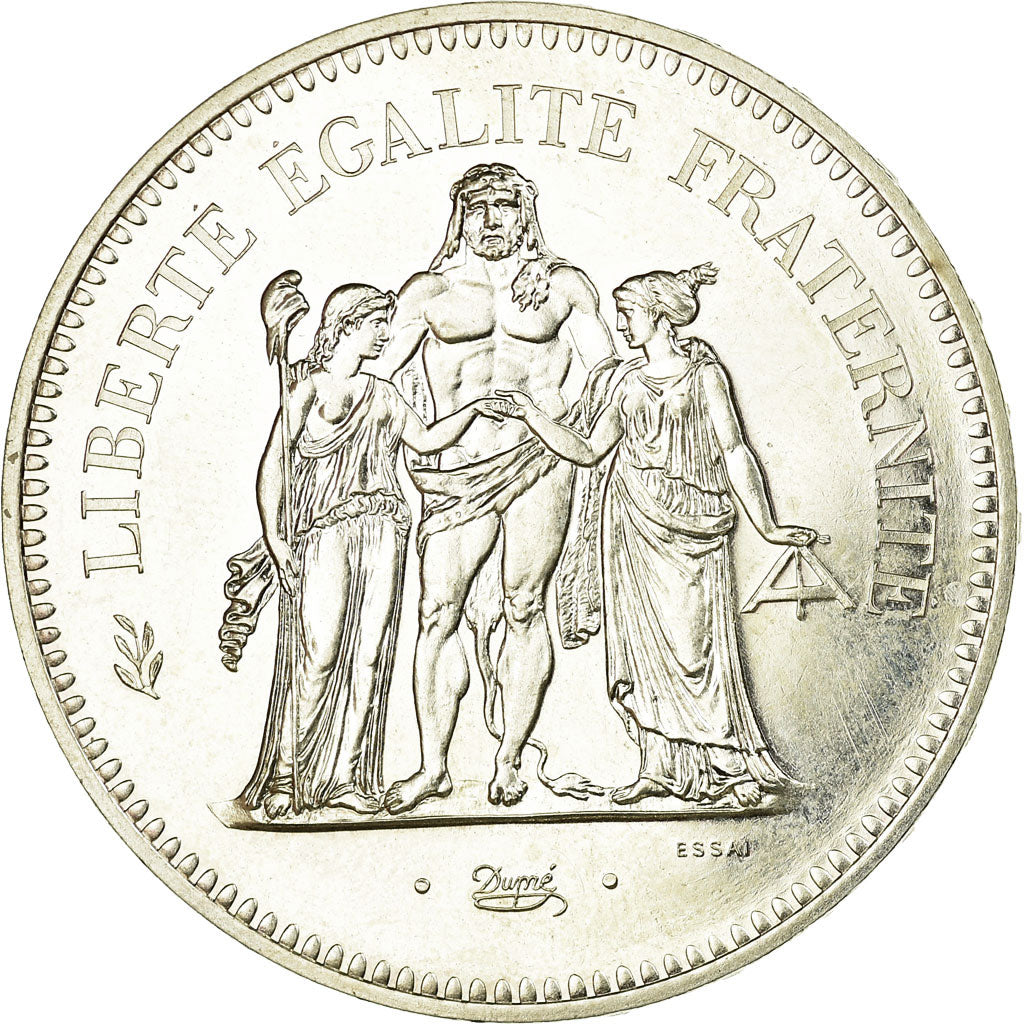 Coin, France, Hercule, 50 Francs, 1974, ESSAI, MS(63), Silver, KM:E117