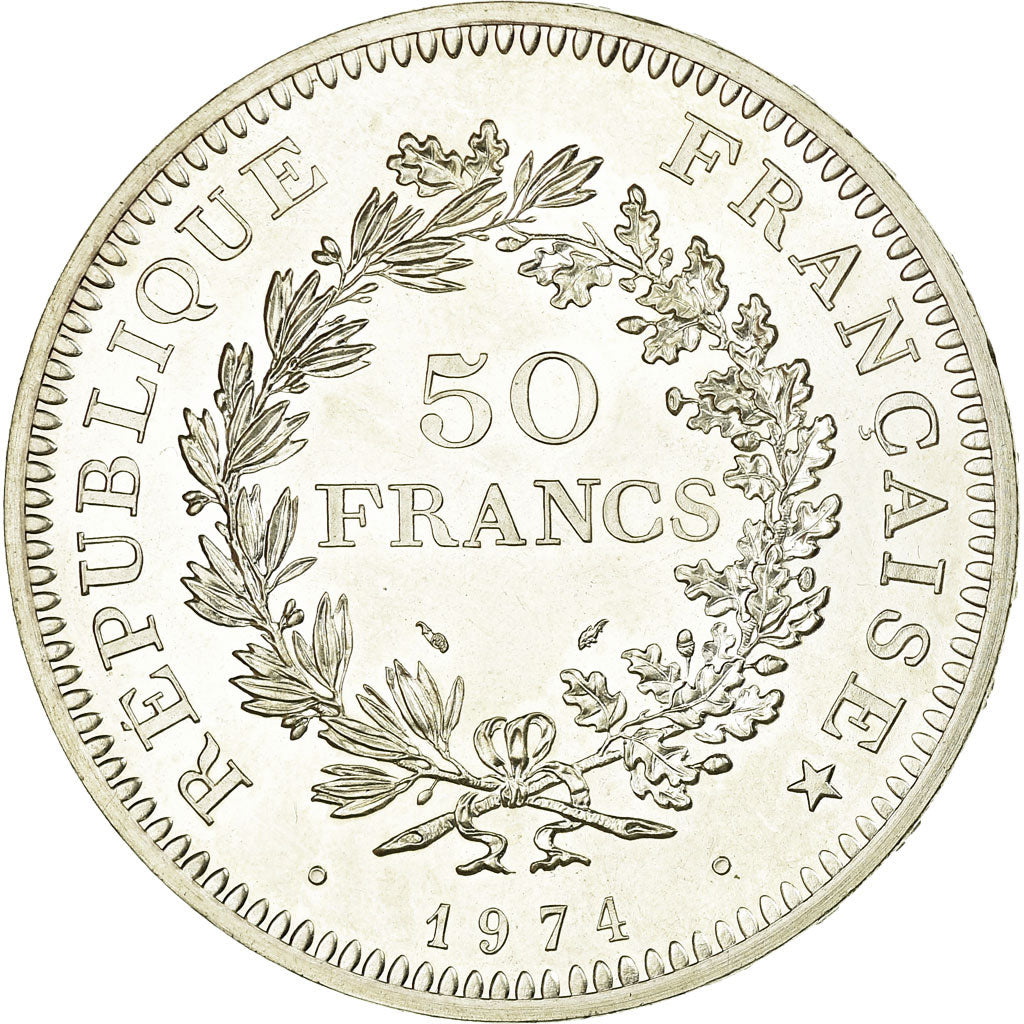 Coin, France, Hercule, 50 Francs, 1974, ESSAI, MS(63), Silver, KM:E117