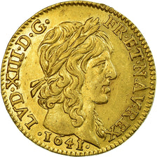 Moeda, França, Louis XIII, 1/2 Louis d'or, 1641, Paris, KM 101