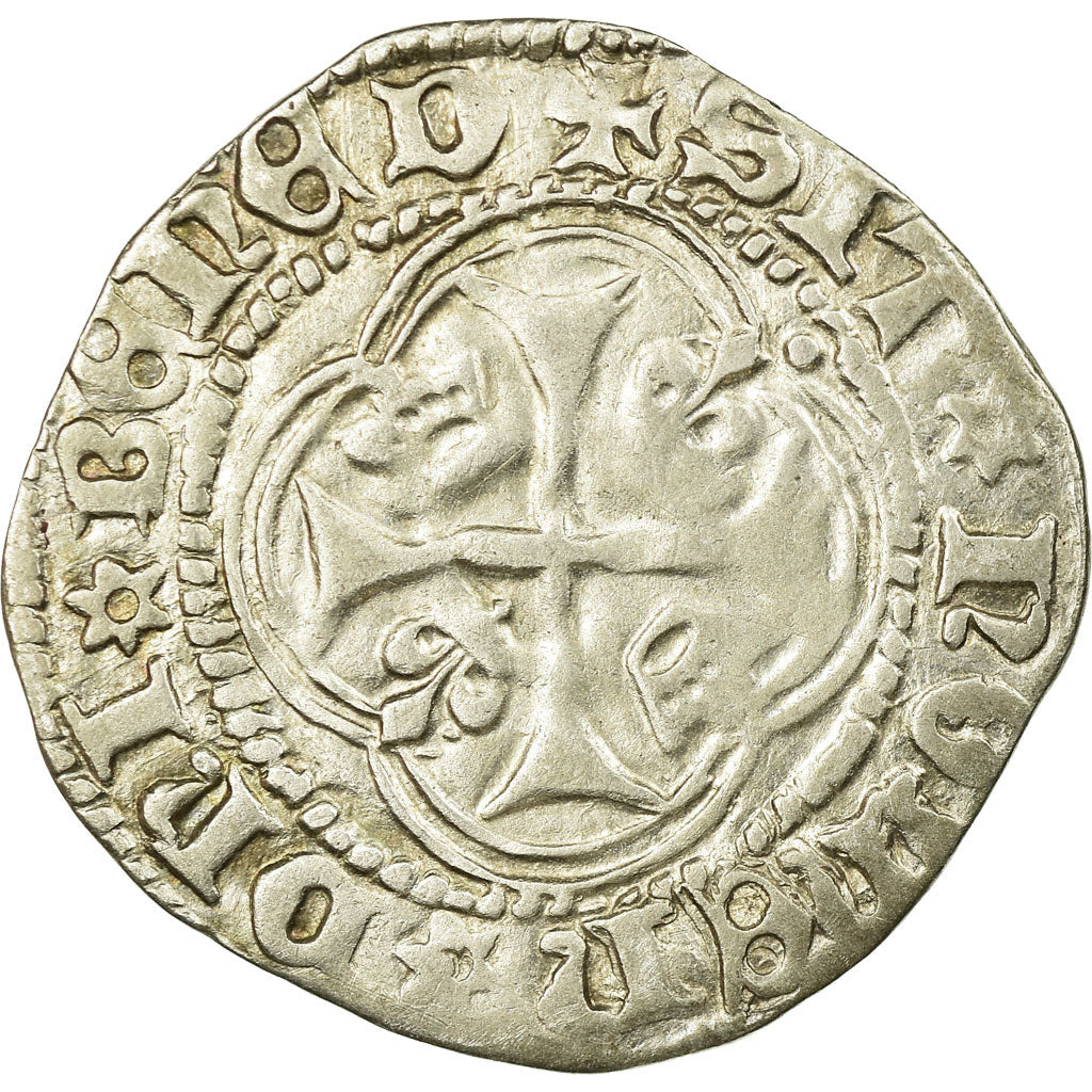 Münze, Frankreich, Charles VII, Blanc à la couronne, Montélimar, SS, Billon
