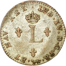 Coin, France, Louis XV, Double sol (2 sous) en billon, 2 Sols, 1741, Paris