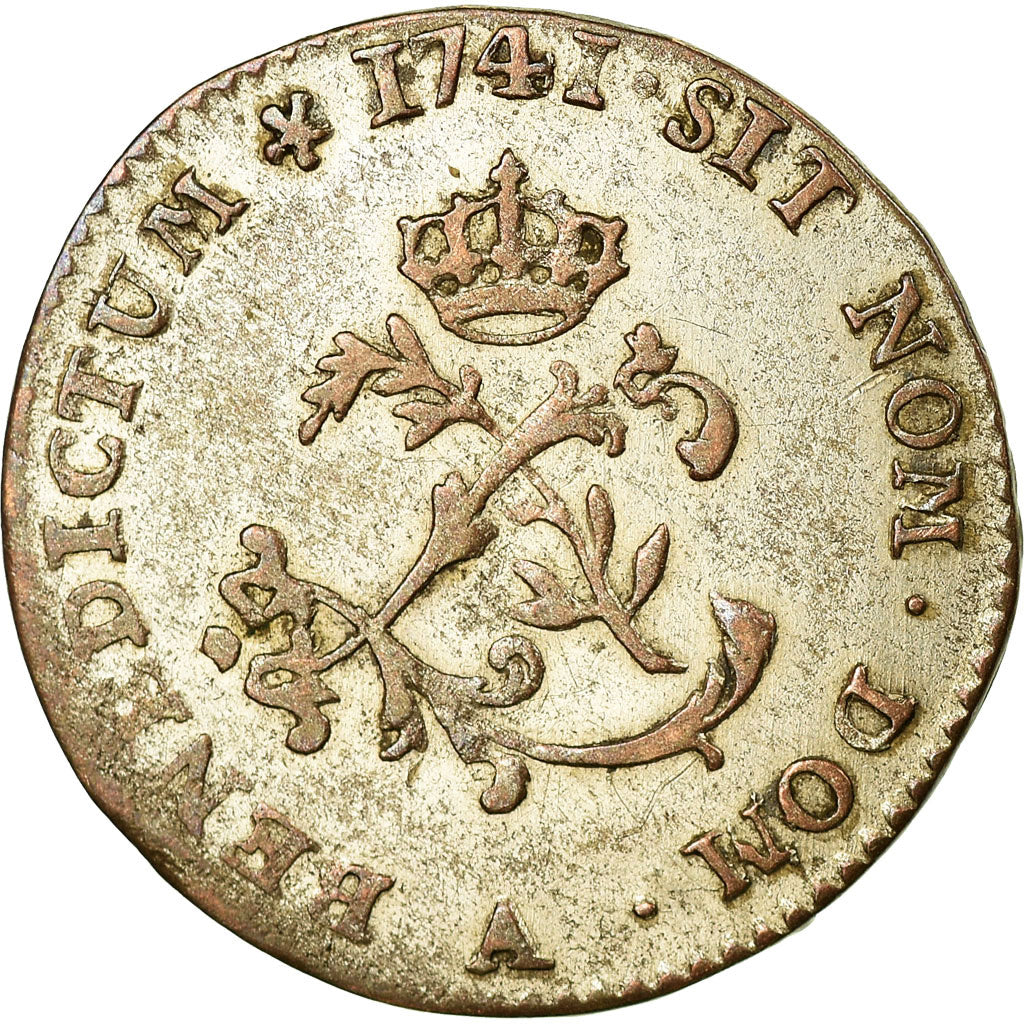 Coin, France, Louis XV, Double sol (2 sous) en billon, 2 Sols, 1741, Paris