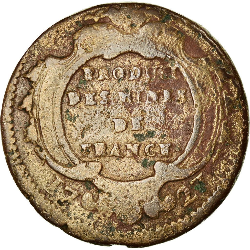 Moneta, Francja, Louis XV, Sol des mines ou « Sol de Béarn », Sol, 1727