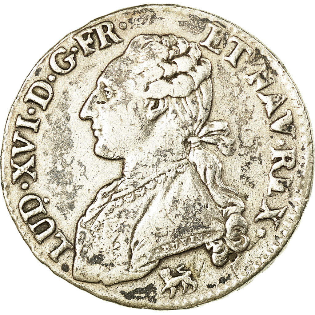 Moneta, Francja, Louis XVI, 1/2 Écu, 1/2 ECU, 44 Sols, 1791, Paris, VF(30-35)