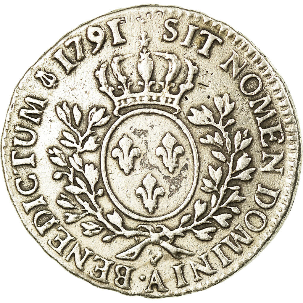 Moneta, Francja, Louis XVI, 1/2 Écu, 1/2 ECU, 44 Sols, 1791, Paris, VF(30-35)