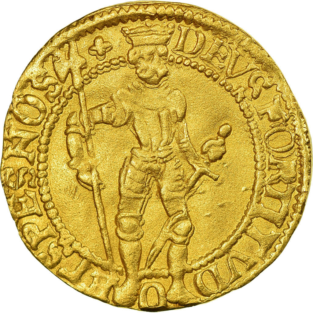 Coin, Netherlands, WEST FRIESLAND, Hongaarse Dukat, 1588, AU(50-53), Gold