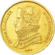 Coin, Brazil, Pedro II, 10000 Reis, 1851, AU(50-53), Gold, KM:460