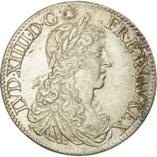Moeda, França, Louis XIV, 1/2 Écu au buste juvénile, 1/2 Ecu, 1667, Paris