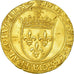 Moeda, França, Charles VIII, Ecu d'or, (1494), Bordeaux, AU(50-53), Dourado