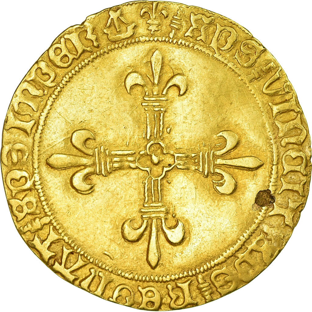 Münze, Frankreich, Charles VIII, Ecu d'or, (1494), Bordeaux, SS+, Gold