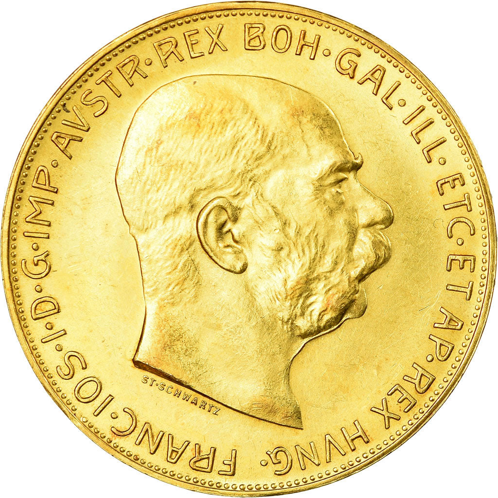 Austria, Franz Joseph I, 100 Corona, 1915, RESTRIKE, MS(60-62), Gold, KM:2819