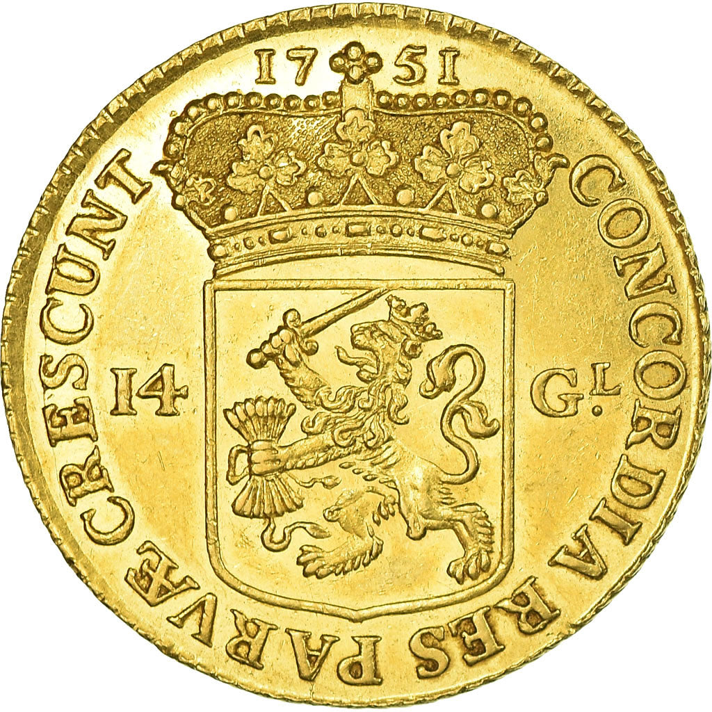 Monnaie, Pays-Bas, UTRECHT, 14 Gulden, 1751, Utrecht, SPL, Or, KM:104