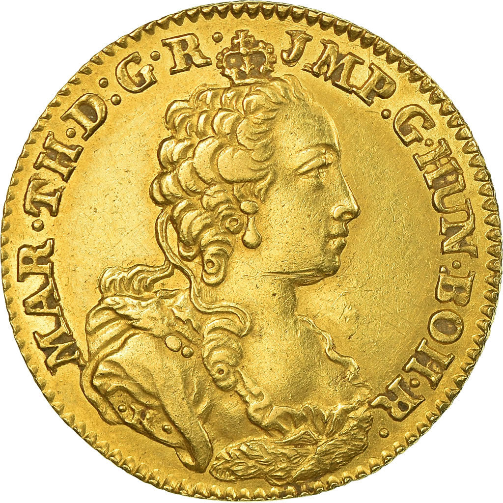 Coin, AUSTRIAN NETHERLANDS, Maria Theresa, Souverain, 1751, Anvers, AU(50-53)
