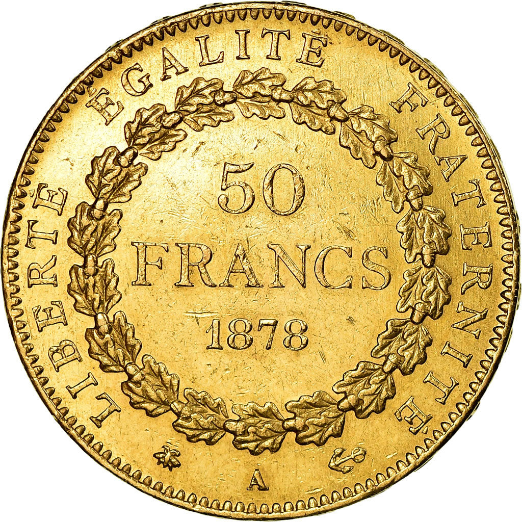 Münze, Frankreich, Génie, 50 Francs, 1878, Paris, SS+, Gold, KM:831