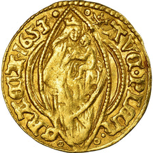 Moneta, Landy niemieckie, HAMBURG, Ducat, 1653, EF(40-45), Złoto, KM:221