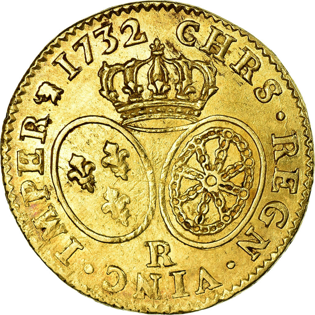Coin, France, Louis XV, Louis d'or aux lunettes, Louis d'Or, 1732, Orléans