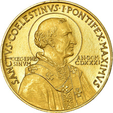Vaticano, Medal, Célestin Ier, Crenças e religiões, Pape, AU(55-58), Dourado