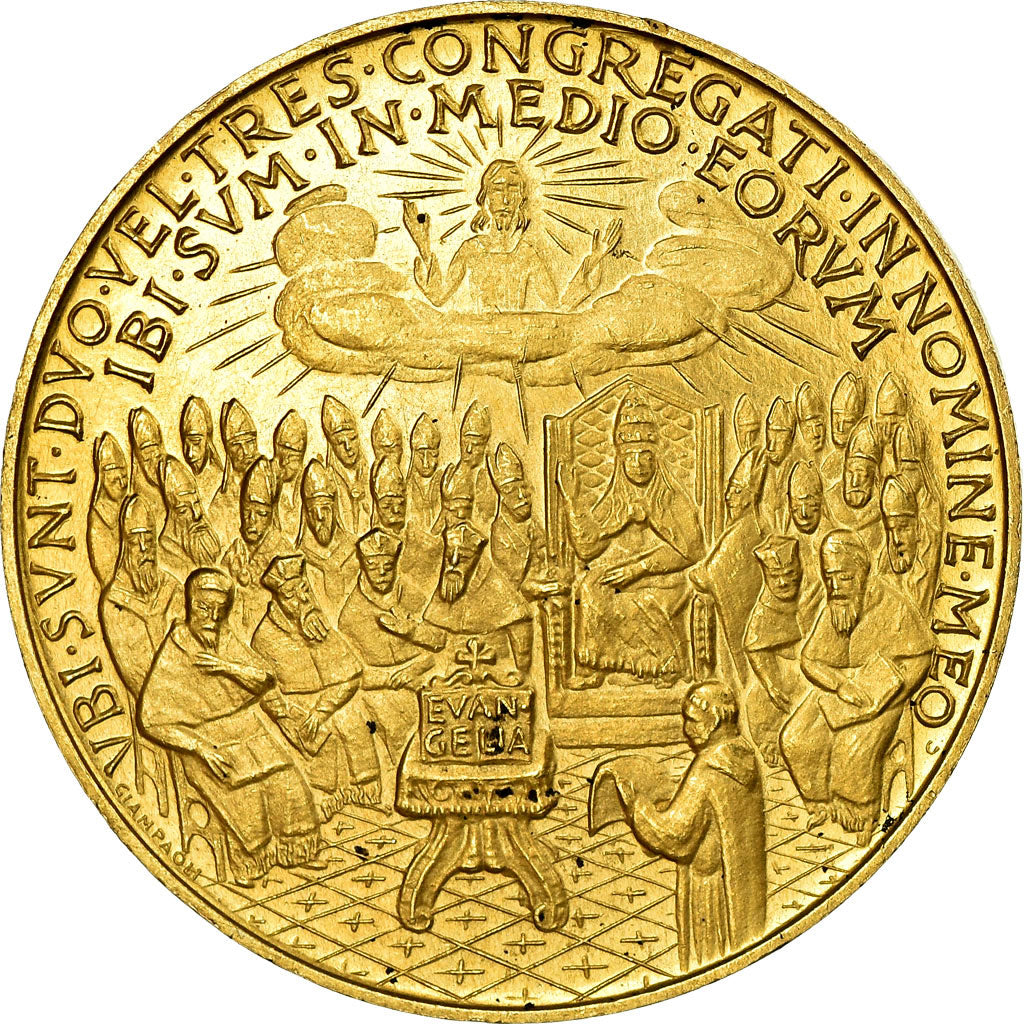 Vaticano, Medal, Agathon, Crenças e religiões, Pape, AU(55-58), Dourado