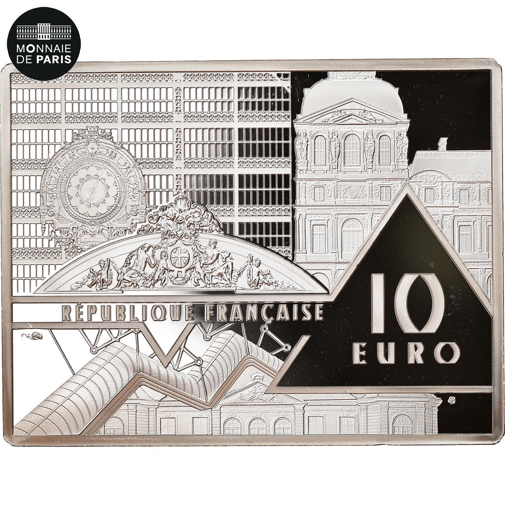 France, 10 Euro, 2020, La Vague Housukaï, FDC, Argent
