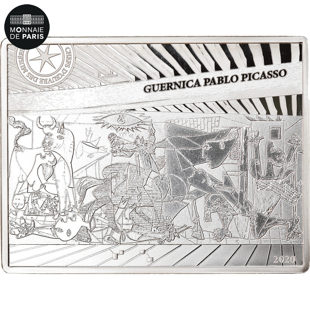 France, 10 Euro, 2020, PICASSO GUERNICA, FDC, Argent