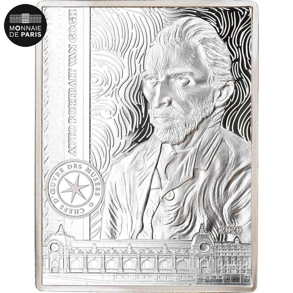 France, 10 Euro, 2020, AUTOPORTRAIT VAN GOGH, FDC, Argent