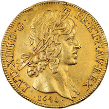 Münze, Frankreich, Louis XIII, Dix Louis d'or, col nu, 10 Louis D'or, 1640